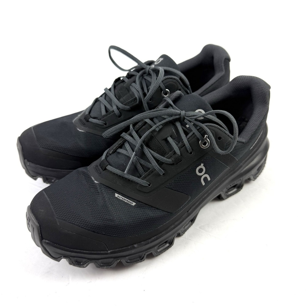 On Cloud Cloudventure Shoes 8 Womens Black Waterproof Missiongrip Hiking